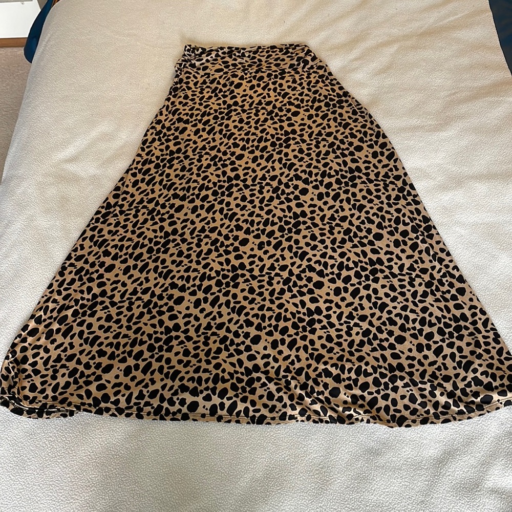 BOBEAU animal print maxi skirt